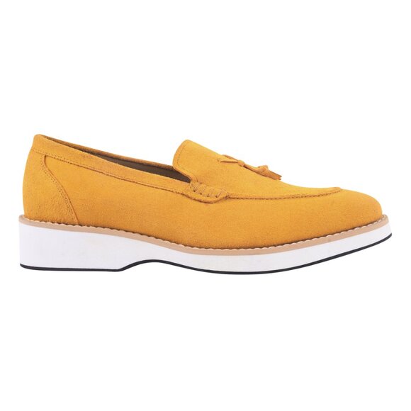 LIBERTYZENO Mens Genuine Mustard Suede Leather Loafer Tassel Slip-On Tuxedo Shoe main image 6
